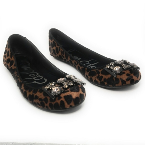 Sam Eldelman Caper jewel Leopard fur print loafers - Picture 4 of 8